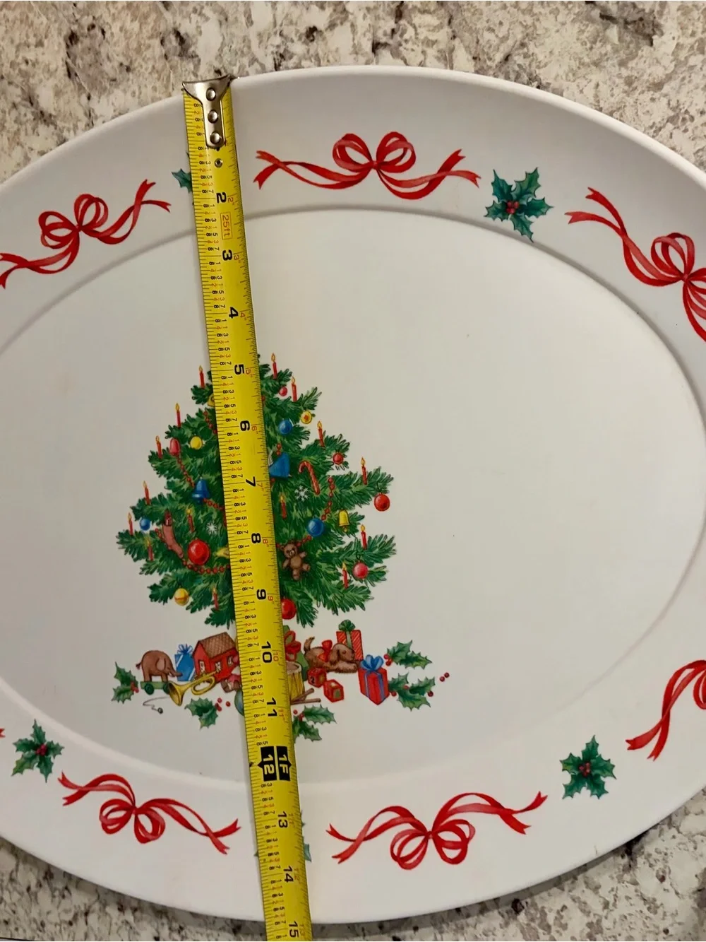 Vintage Brookpark Christmas Tree Serving Platter